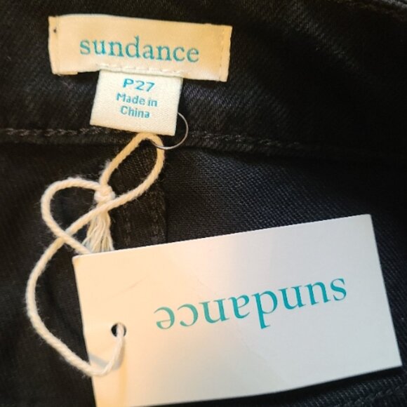 NEW NWT! SUNDANCE BRONTE MIDI COATED JEAN SKIRT HIGH FRONT SLIT STRETCH BLACK 27 - Picture 7 of 8